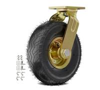 Roulettes Pneumatiques (1 Pièce), Roulettes Pivotantes À Plaque Supérieure, Avec Bande De Roulement À Crampons En Caoutchouc For Meubles, Chariots, Tables Et Établis(Universal wheels,8 inch)
