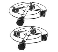 Roulettes pour Bain de Pieds Rondes en Acier Métal Noir, Lot de 2 | Roulettes Silencieuses, Non Marquantes, Format 9, 79 Pouces, Usage pour Appareils Électroménagers