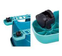 Leifheit Chariot de nettoyage sols pratique à roulettes Clean Twist Ergo, quatre roulettes 360 °, compatible avec tous les systèmes Leifheit Clean Twist Ergo, Blu