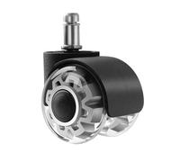 Roulettes Pour Chaise De Bureau Roulette pivotante en caoutchouc souple for chaise de bureau, 5 cm, 2 pouces, avec tige d'insertion transparente for meubles(Grey-A)