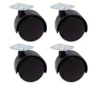 Roulettes Pour Chaises De Bureau Lot de 4 roulettes plates 1,5 pouce à angle droit for jardinière avec en plastique for meubles bureau et armoires Pour Sols(Color 2,1.5 inches)