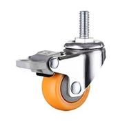 Roulettes Pour Meubles 1 pcs 1/1.25/1.5/2 pouces Orange Roulette pivotante Roulettes de meubles en caoutchouc(E,1.0 inch)