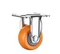 Roulettes Pour Meubles 1 pcs 1/1.25/1.5/2 pouces Orange Roulette pivotante Roulettes de meubles en caoutchouc(B,1.25 inch)
