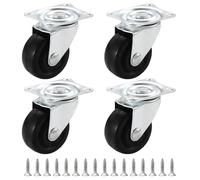 Roulettes pour meubles 1 Pouce, Roulette Fixe | Roulette pour Chaise de Bureau Adaptées aux Président, Tables, Transport Roues Plates Miniatures