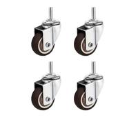 Roulettes Pour Meubles 4 Pcs 1/1.25/1.5/2 Inch Stem Caster Wheels Furniture Castor Wheels TPR Screw Rod Wheels Swivel Cartwheels For Carts Furniture(4 Universal,1.0 Inch)
