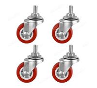 Roulettes Pour Meubles 4PCS Caster Wheels Furniture Caster Wheels PVC Screw Rod Wheels Swivel Cartwheels For Carts Furniture Trolley 1/1.25/1.5/2 Inch(4pcs-No brake,1.25 inch)
