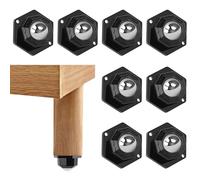 Roulettes pour Meubles, 8 Pièces Mini Roulette Charge Lourde 200kg, Pivotante à 360° Roulette pour Meubles Lourd, Petite Roulettes pour Meubles et Marchandise (Noir)