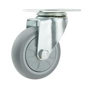 Roulettes Pour Meubles Caster Wheels Trolley Heavy Duty 3/4/5 Inch Lock Rotary Casters Cart Wheel High Load Industrial Wheelbarrow Carrier Rubber Wheel(1pc swivel wheel,3 inch)