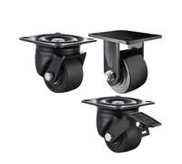Roulettes pour Meubles Load Bearing 600KG 3 Inch Low Casters Wheels Brake Heavy Carts Machine Tools Large(Universal caster)