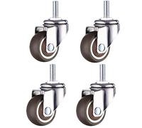 Roulettes Pour Meubles Lot de 4 roulettes filetées for chaises de bureau, roulettes for meubles lourds, roulettes rotatives for chariots, lit, armoire, table deplace(4pcs swivel wheels,1inch)