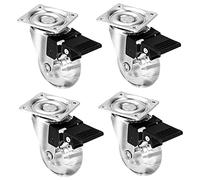 Roulettes pour meubles Lot de 4 roulettes pivotantes à 360 degrés 2 pouces avec freins et sans for meubles(4 Swivel Caster With Brakes)