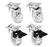 Roulettes pour meubles Lot de 4 roulettes pivotantes à 360 degrés 2 pouces avec freins et sans for meubles(4 Caster (2 With Brake And 2 Without Brake))
