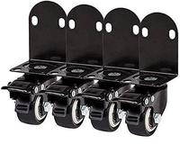 Roulettes pour meubles, Roulettes de meuble en L avec support à angle droit, silencieuses et pivotantes, for chaise bureau (lot 4)(2in)