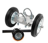 Roulettes pour portail coulissant - Roulette de portail coulissant très résistante pour tubes métalliques - Roue à panneaux robuste avec raccord de chaîne et capacité de charge élevée comme accessoire