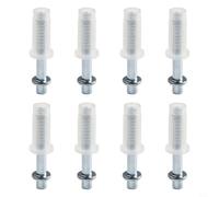 Roulettes pour porte Bi-Fold 8pcs Métal 3/8" Roulettes pour porte | Acier et nylon, rotation fluide, mécanisme à ressort, pour placards doubles, kit complet 8 pièces