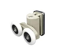 roulettes pour Portes coulissantes en Verre, Pack of 4 White Shower and Sliding Door Rollers Diameter 20-25mm(Upper Part-White,Diameter 25mm)