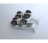 Roulettes pour portes coulissantes, Hardware Slide Doors Pulley Sliding Doors Hanging Rail Wheel Small Size for One Door 30 X 30 Hanging Rail 1 Sets