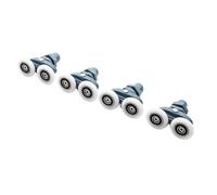 Roulettes pour portes de douche, 4/8 pièces 19-27mm douche coulissante porte en verre roulement rouleau poulie coureur balancement Pop Up