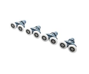 Roulettes pour portes de douche, 4/8 pièces 19-27mm douche coulissante porte en verre roulement rouleau poulie coureur balancement Pop Up