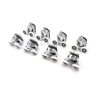 Roulettes pour portes de douche, Roulettes de rechange for porte douche coulissante, 23-27 mm, en alliage zinc, à double roulement(4-upper4-down,25mm)