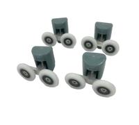 Roulettes pour portes en verre, Roulettes for porte de douche coulissante, lot 4 ou 8 pièces, en alliage zinc, diamètre roulement 19-27 mm(4pcs Upper,20mm)