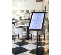 Roulettes pour vitrine d'affichage LED / porte-menu