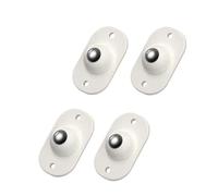 Roulettes Roulettes universelles auto-adhésives en acier inoxydable, 4 pièces, Mini roues pivotantes, poulie de Rotation à 360 degrés for poubelle meubles(Old Type-White)