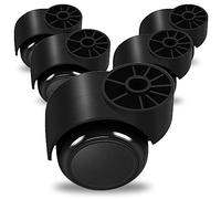 Roulettes sans pied noires silencieuses de 5,1 cm, roulettes de rechange pour chaise de bureau, roulettes pour meubles, accessoires de chaise pivotante, 5 pièces, capacité de 150 kg