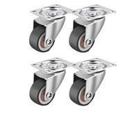Roulettes Silencieuses Pour Chaise Ensemble de 4 petites roulettes en caoutchouc 2,5 à cm (1 pouces) for meubles et armoires robustes. Roulettes silencieuses pivotantes(2 Fixed 2 Movable,2 inch)