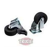 Roulettes - Trixie - Ensemble De Roulettes Pour Boîtes De Transport - Argenté - 4 Pièces - Intérieur