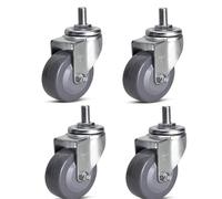 Roulettes universelles à bande de roulement en PU avec frein, roulettes de meubles de Protection du sol résistantes aux chocs, portables, 4 pièces(Caster,3in)