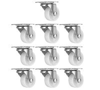 Roulettes universelles en PP blanc de remplacement, 10 pièces, pour armoire, bibliothèque, meubles de berceau de bébé