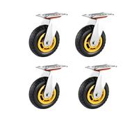 Roulettes universelles silencieuses en caoutchouc pour remorques de 10,2 cm, 12,7 cm, 15,2 cm, 20,3 cm, roues de transport très résistantes pour une mobilité fluide et des applications polyvalentes