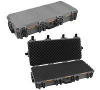 roulettes Valise De Vol Portable avec Insert en Mousse Personnalisable, Chocs Malette De Protection& Eau pour Photo, Caméra Ou Outils 100×44×17cm(Gris)