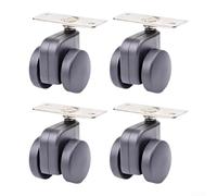 Roulettes verrouillables, ensemble de roues durables pour barbecues Weber - Installation facile - Autobloquante - Omnidirectionnelle