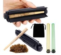 Rouleuse à Cigarette à Cigarette Rouleau à Tabac Manuel Portable 110 mm 1 pièces Rouleau Pour Tabac 2 pièces Tube Conique en Plastique Pour, le tabac, autres