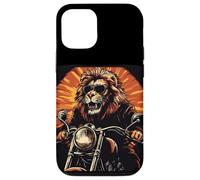 Roulez comme un roi avec ce lion sur une tenue de moto Coque pour iPhone 12/12 Pro
