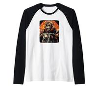 Roulez comme un roi avec ce lion sur une tenue de moto Manche Raglan