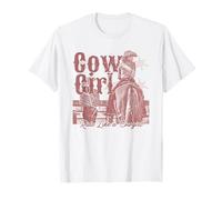 Roulez comme Une Cowgirl, Une Fille de rodéo Western Vintage T-Shirt