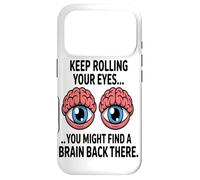 Roulez des Yeux Cerveau Sarcastique Et Drôle Amoureux du Coque pour iPhone 17 Pro