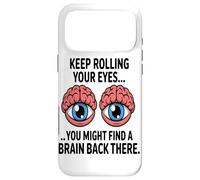 Roulez des Yeux Cerveau Sarcastique Et Drôle Amoureux du Coque pour iPhone 17 Pro Max