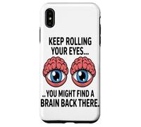 Roulez des Yeux Cerveau Sarcastique Et Drôle Amoureux du Coque pour iPhone XS Max