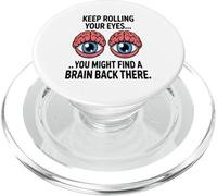 Roulez des Yeux Cerveau Sarcastique Et Drôle Amoureux du PopSockets PopGrip pour MagSafe