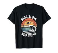 Roulez Lentement, surfez sur Strong Turtle Wave T-Shirt