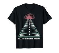 Roulez vers de Nouveaux Horizons Backgammon Sunrise Design T-Shirt