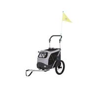 Roulotte de velo - pliable - S: 58 x 93 x 74/114 cm - Gris - Pour chien