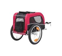 Trixie Remorque de Vlo pour Chien Noir/Rouge, Taille S, 53 × 60 × 60 (117) cm