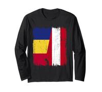 Roumanie Autriche Demi-Drapeau Roumanie Autriche Patrimoine Manche Longue