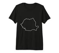 Roumanie Carte Aperçu Voyage T-Shirt Haut de Gamme