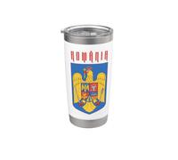 Roumanie, Steagul Romaniei, emblème patriotique roumain Gobelet isotherme en acier inoxydable double paroi